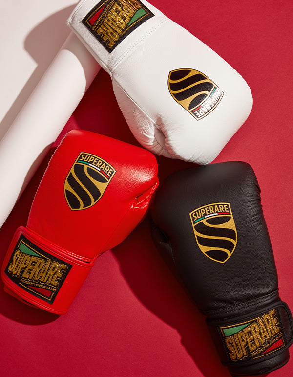 Gants de boxe en cuir italien S50 à velcro
