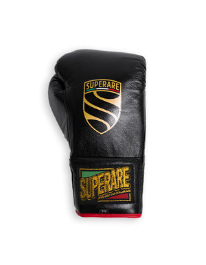 Gants de boxe à lacets S458 Pro – Noir/Rouge (CUIR DE CHEVAL)