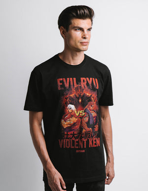 T-shirt Street Fighter Evil Ryu contre Violent Ken
