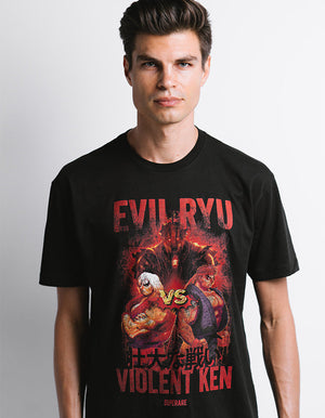 T-shirt Street Fighter Evil Ryu contre Violent Ken