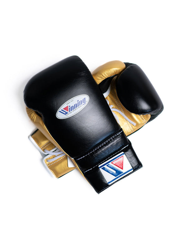 Gants de boxe personnalisés à lacets gagnants