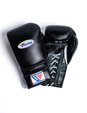 Gants de boxe à lacets gagnants