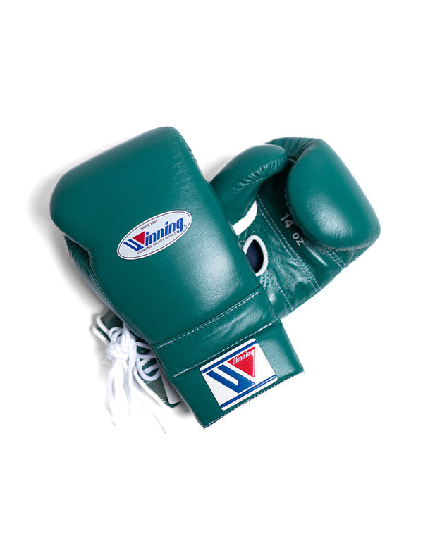 Gants de boxe personnalisés à lacets gagnants