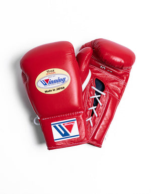 Gants de boxe à lacets gagnants