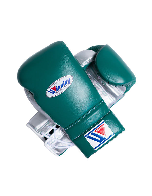Gants de boxe personnalisés à lacets gagnants