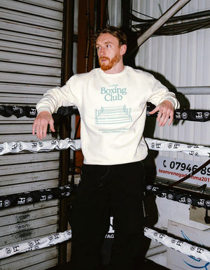 Sweat-shirt à col rond lourd pour club de boxe