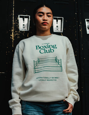 Sweat-shirt à col rond lourd pour club de boxe