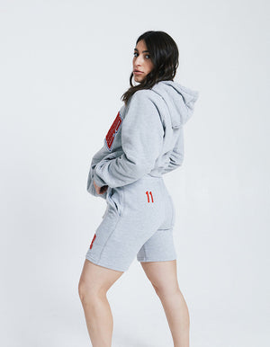 Lot de sweat à capuche finisher + short lifestyle - Gris chiné