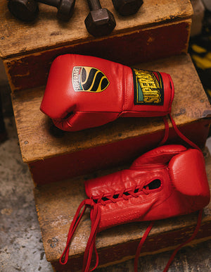 Gants en cuir italien avec lacets S40