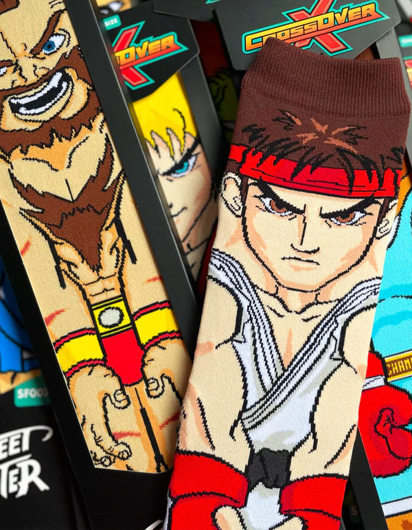Chaussettes simples CrossOver x Street Fighter (tous les personnages)