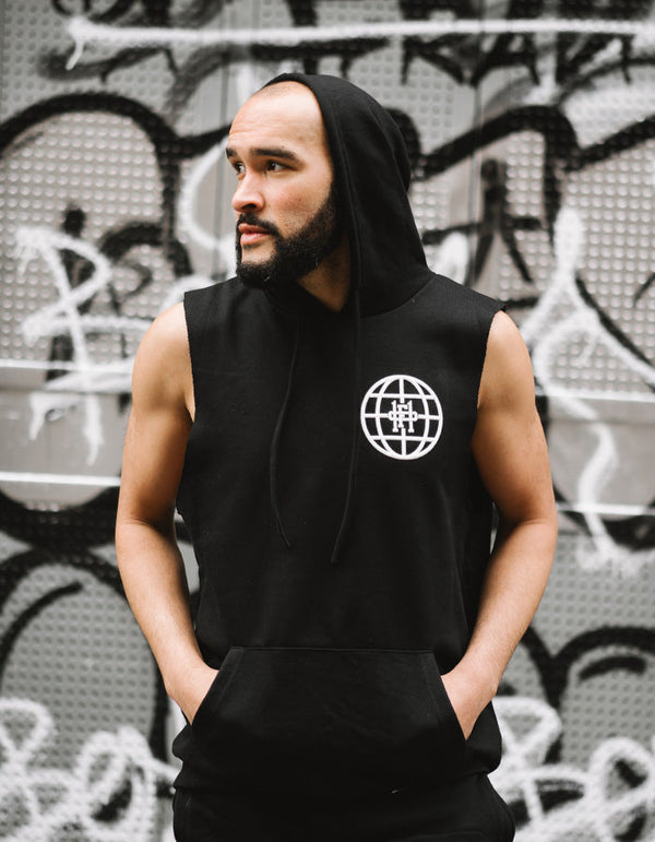 Sweat à capuche sans manches version 2.0 mondial