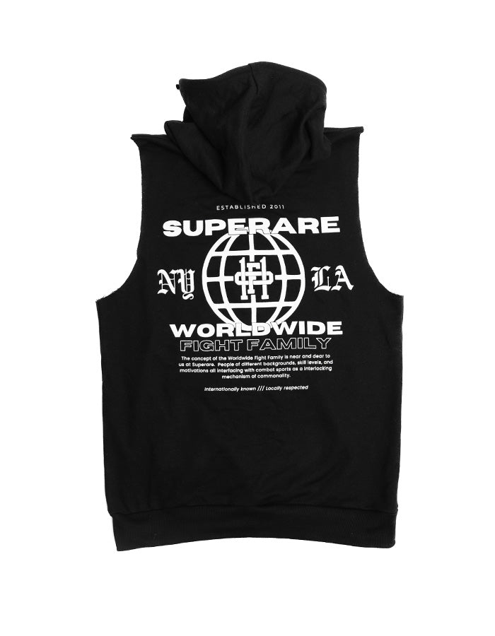 Sweat à capuche sans manches version 2.0 mondial