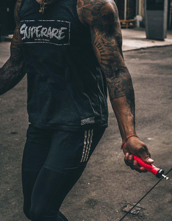 Corde à sauter Superare Deluxe avec poids amovibles - Rouge/Noir