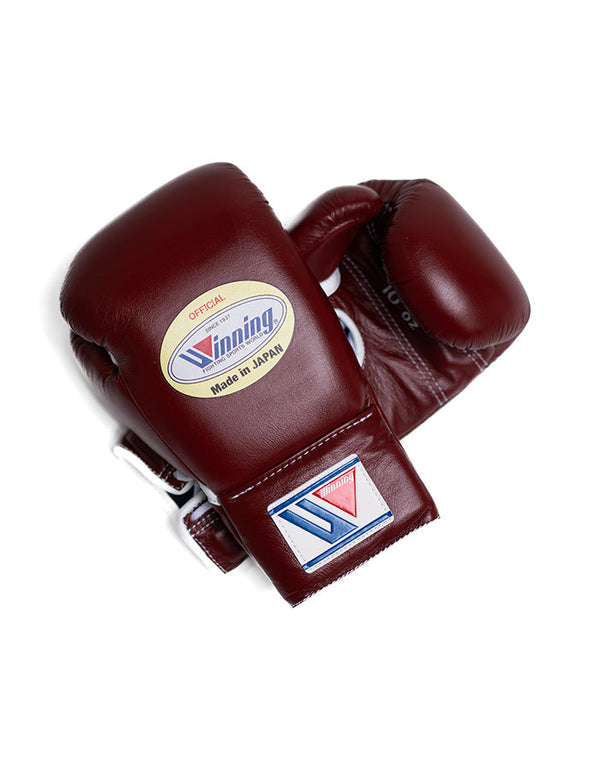 Gants de boxe personnalisés à lacets gagnants