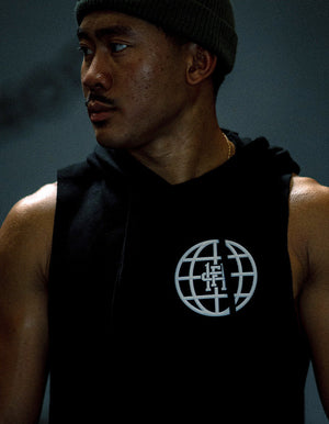 Sweat à capuche sans manches version 2.0 mondial