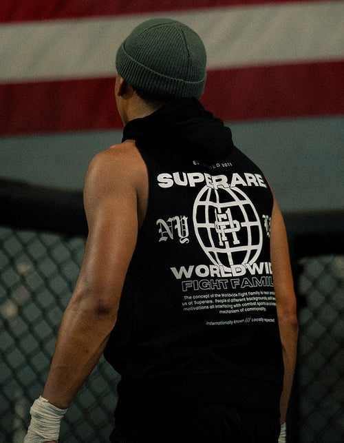 Sweat à capuche sans manches version 2.0 mondial